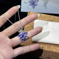 春日梦幻温柔风蝴蝶猫眼石耳环2024年爆款精致立体双层耳饰品珍珠