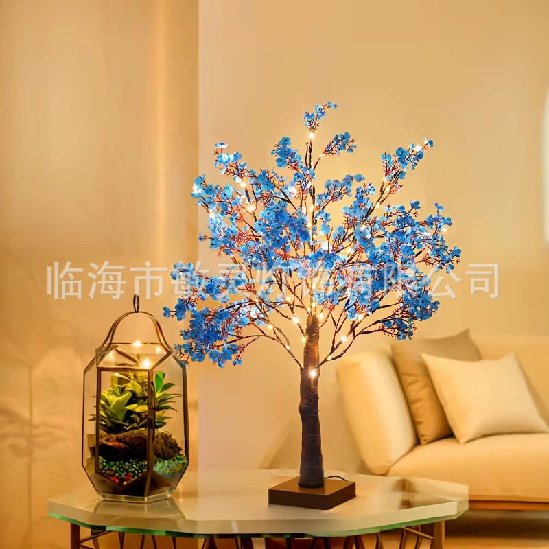 led太阳能灯串庭院景观灯樱花彩灯户外露营草坪灯婚礼生日装饰灯