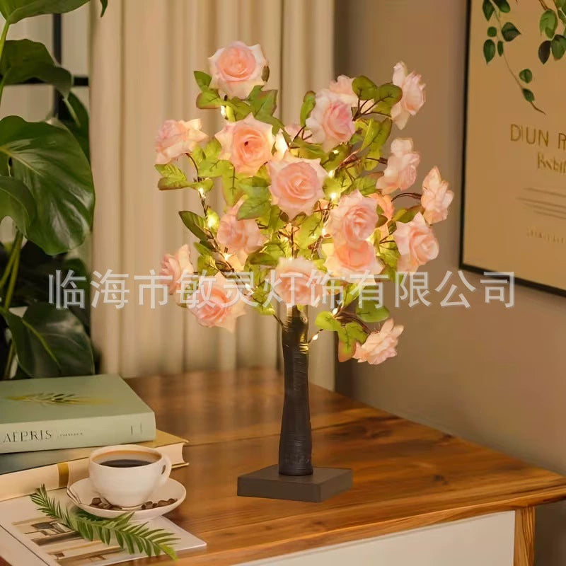 led太阳能灯串庭院景观灯樱花彩灯户外露营草坪灯婚礼生日装饰灯