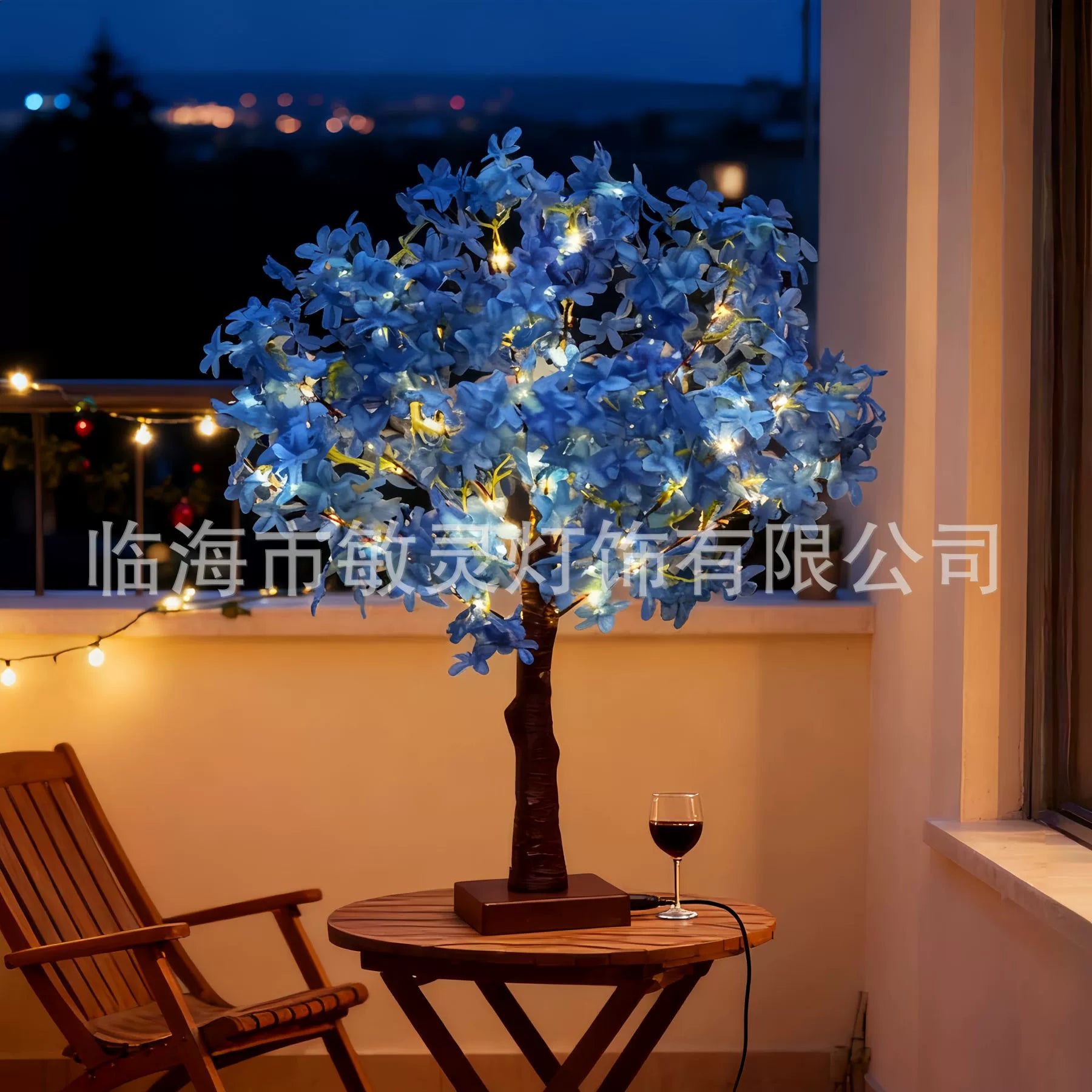 led太阳能灯串庭院景观灯樱花彩灯户外露营草坪灯婚礼生日装饰灯
