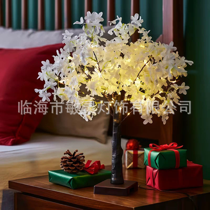 led太阳能灯串庭院景观灯樱花彩灯户外露营草坪灯婚礼生日装饰灯